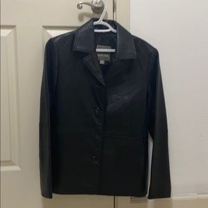 Black leather jacket/blazer